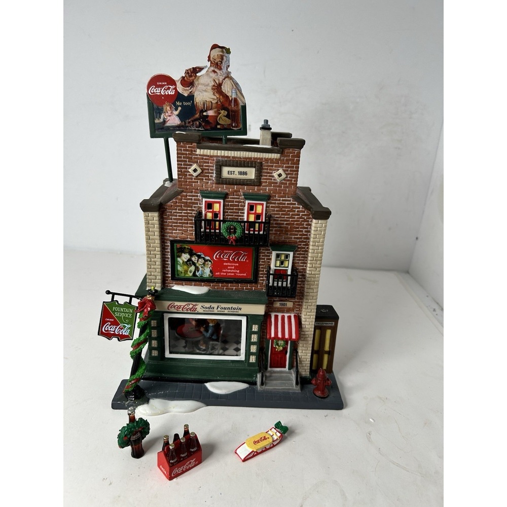 DEPT 56 CHRISTMAS IN THE CITY~ ‎   COCA COLA SODA FOUNTAIN    59221